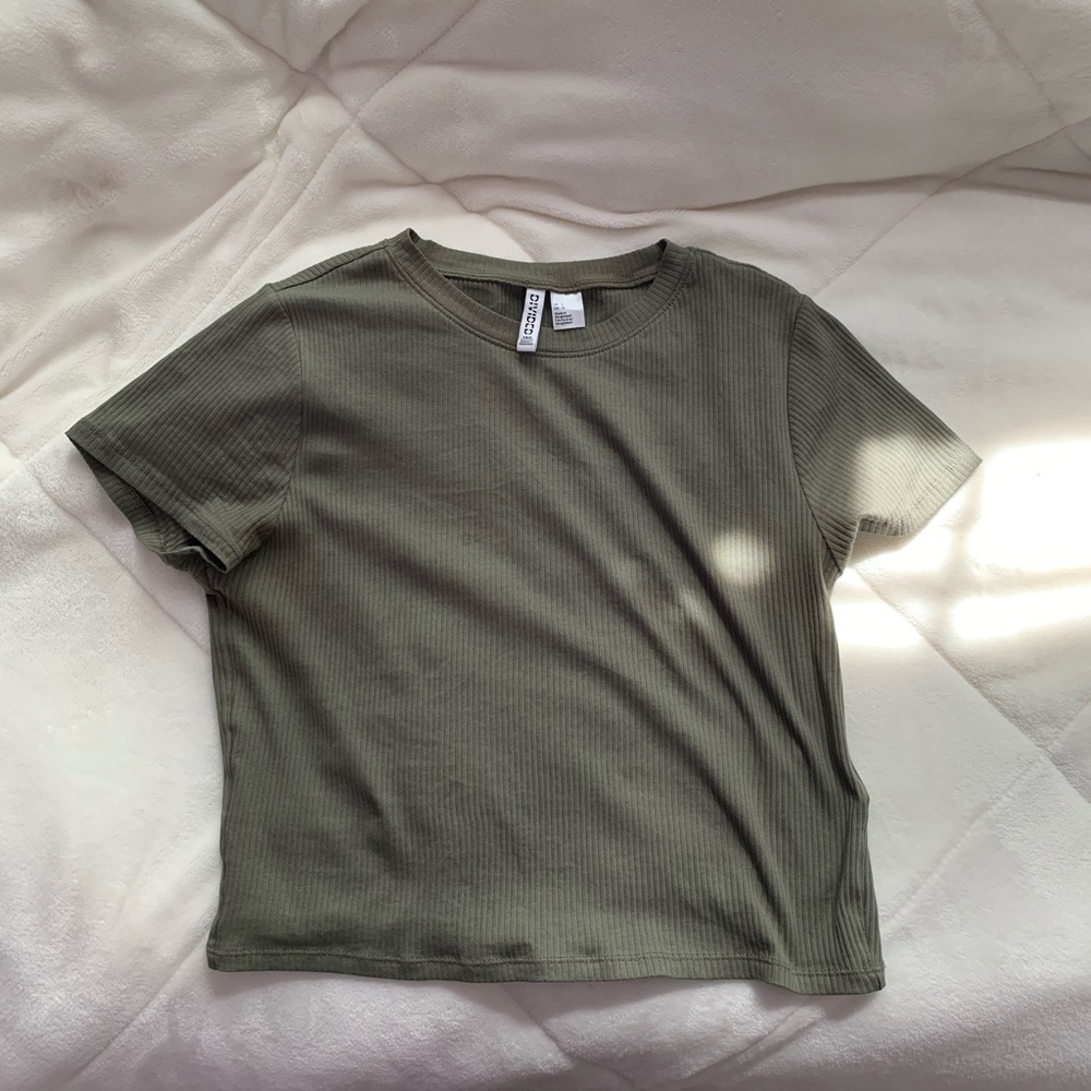 Army Green Croptop